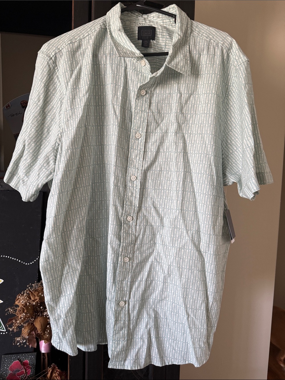 14th & Union Light Mint Short-Sleeve Button-Down Shirt